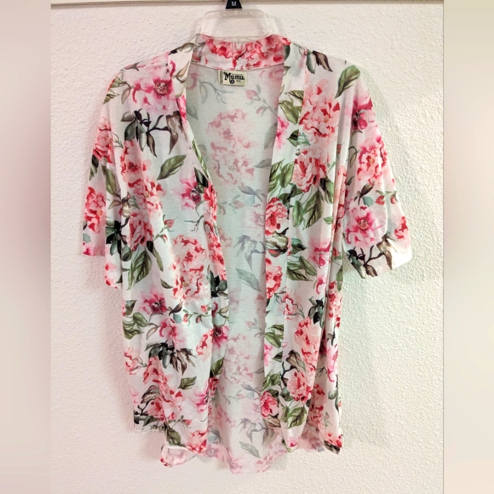Show Me Your Mumu Brie In Garden of Blooms Robe Coverup Kimono OS